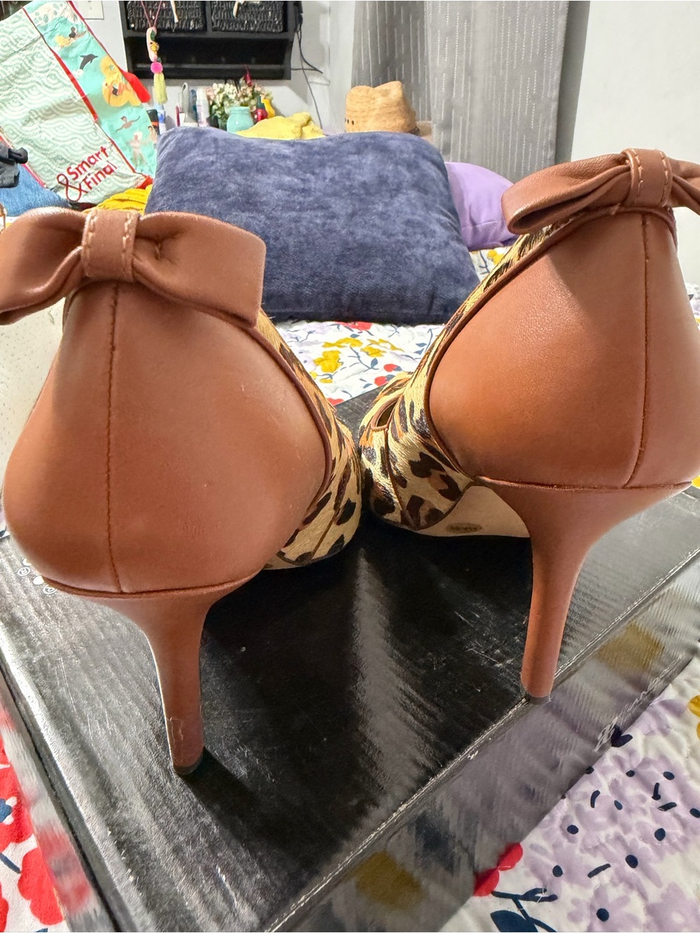 Jessica Simpson Leopard Print Pointed-Toe Stiletto Pumps in Brown - Picture 3 of 5